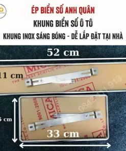 Khung Biển Số Ô Tô | Khung Inox Viền Rời Giả Gò Bọc Bảng Số
