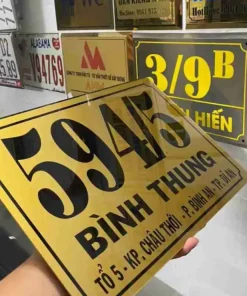 Mẫu số nhà Mica vàng đồng