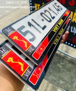 Ép Khung Biển Dài Logo Xe Phong Cách Châu Âu