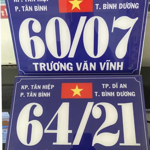 Biển Mica Chữ Nổi