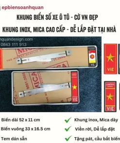 Bộ Khung Biển Số Ô Tô Có Cờ Việt Nam Giá Rẻ