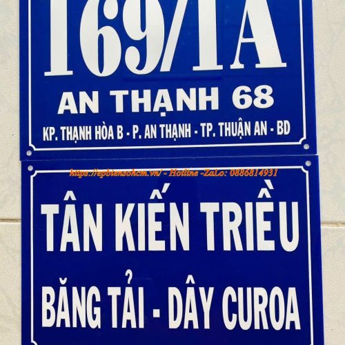 bảng biển số nhà mica