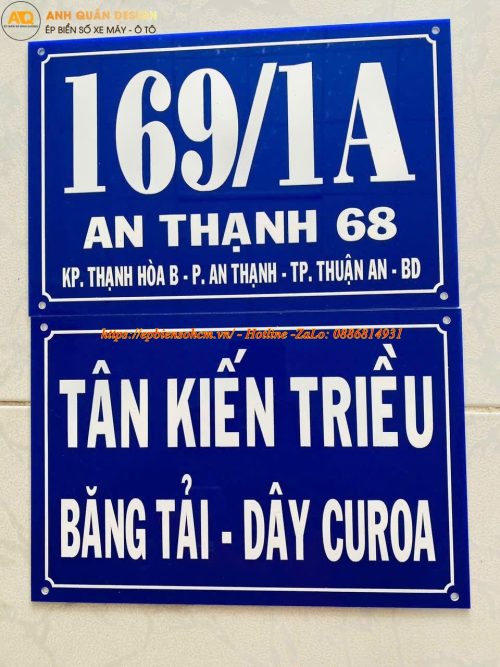 bảng biển số nhà mica