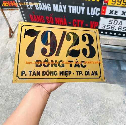 bảng biển số nhà mica