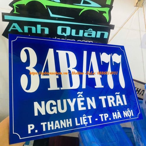 bảng biển số nhà mica