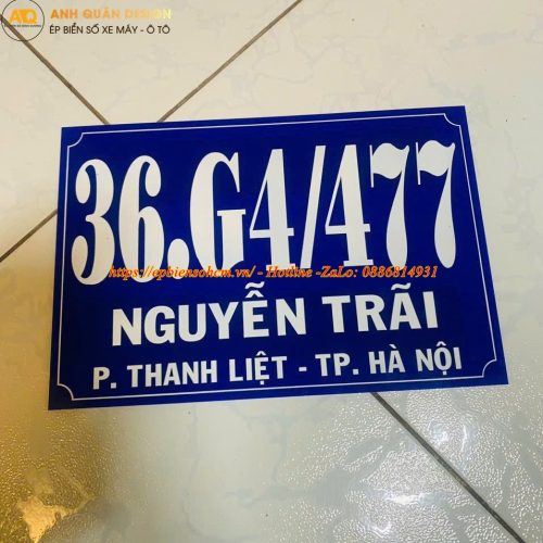 bảng biển số nhà mica