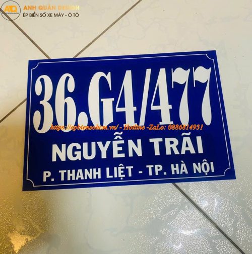 bảng biển số nhà mica