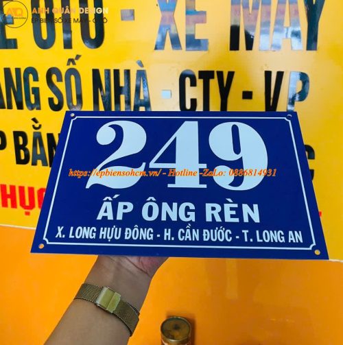 bảng biển số nhà mica