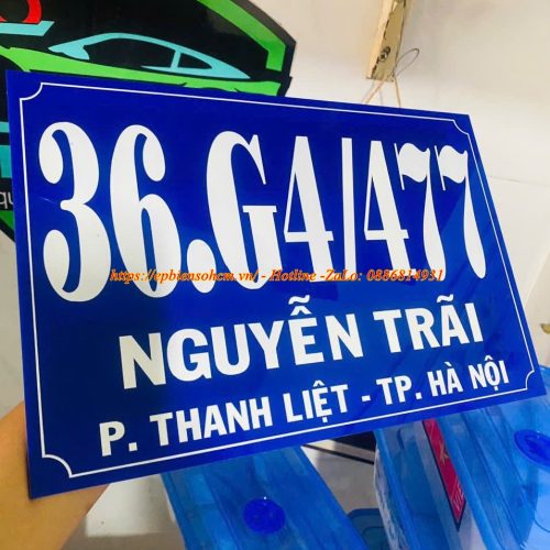 bảng biển số nhà mica