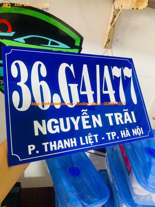 bảng biển số nhà mica