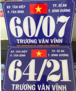 bảng biển số nhà mica