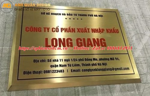 Bảng Tên Công Ty Inox