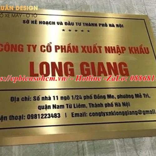 Bảng Tên Công Ty Inox