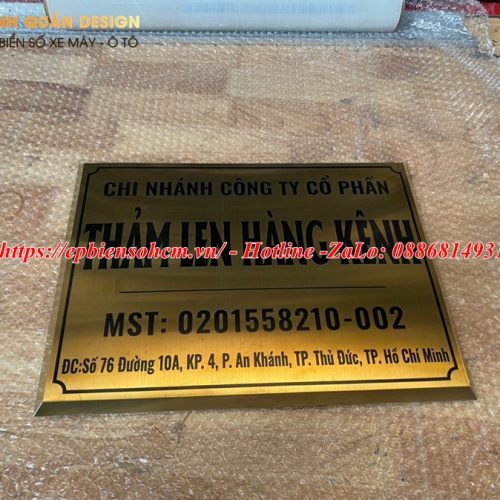 Bảng Tên Công Ty Inox