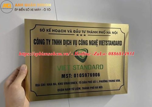 Bảng Tên Công Ty Inox