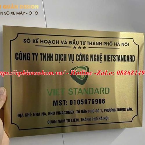 Bảng Tên Công Ty Inox