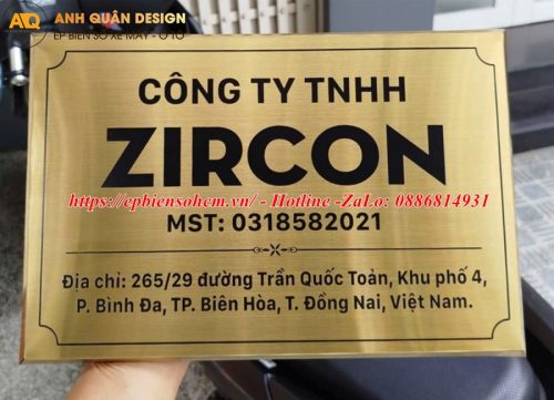 Bảng Tên Công Ty Inox