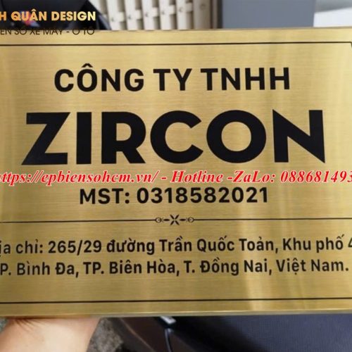 Bảng Tên Công Ty Inox