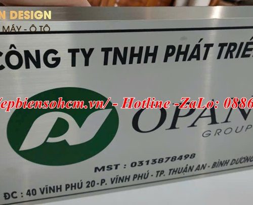 Bảng Tên Công Ty Inox