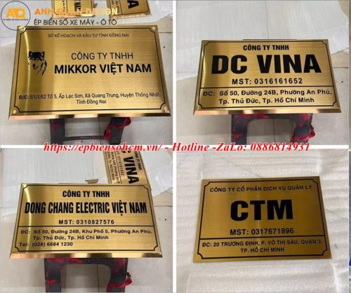 Bảng Tên Công Ty Inox