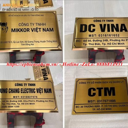 Bảng Tên Công Ty Inox