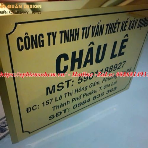 Bảng Tên Công Ty Inox