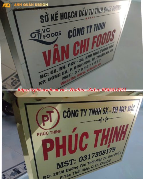 Bảng Tên Công Ty Inox