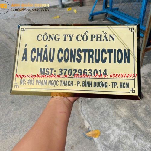 Bảng Tên Công Ty Inox