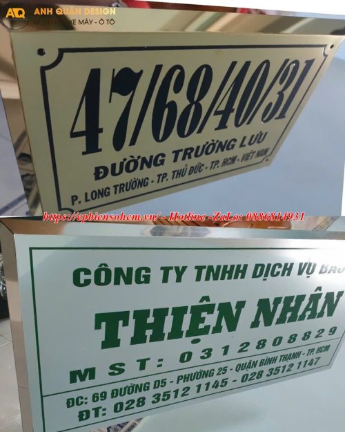Bảng Tên Công Ty Inox