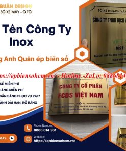 50+ mẫu Biển bảng tên công ty inox đẹp đa dạng mẫu, giá rẻ
