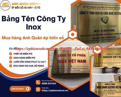 50+ mẫu Biển bảng tên công ty inox đẹp đa dạng mẫu, giá rẻ