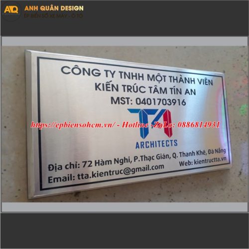 Bảng Tên Công Ty Inox