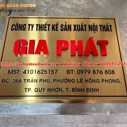 Bảng Tên Công Ty Inox