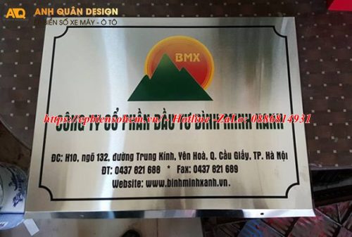 Bảng Tên Công Ty Inox