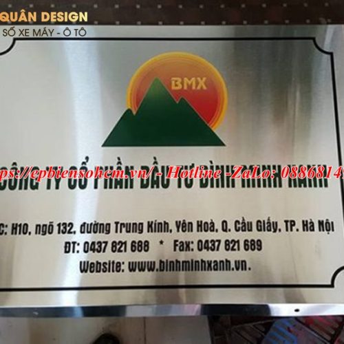 Bảng Tên Công Ty Inox