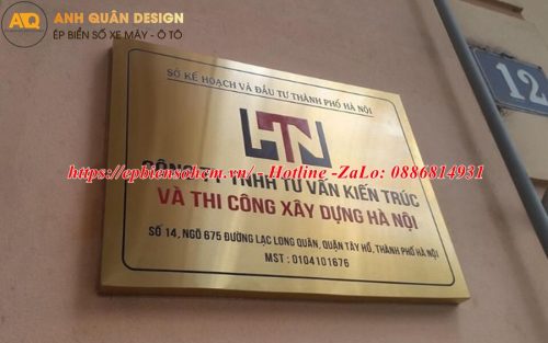 Bảng Tên Công Ty Inox