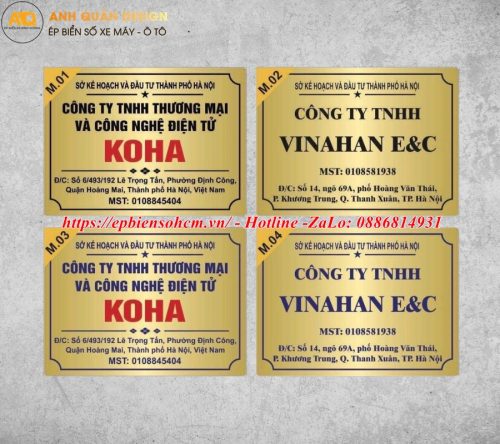 Bảng Tên Công Ty Mica