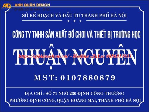 Bảng Tên Công Ty Mica