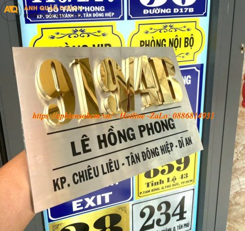 Biển Số Nhà Biệt Thự