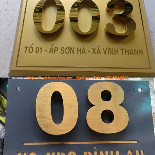 Bảng Biển Số Nhà Inox