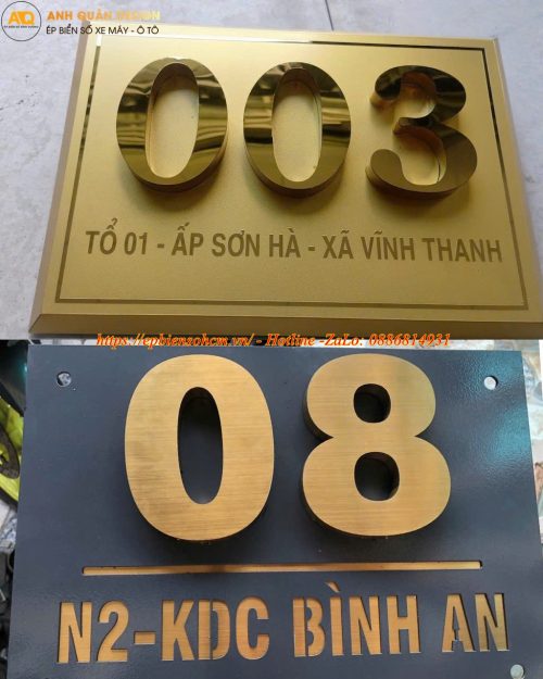 Bảng Biển Số Nhà Inox