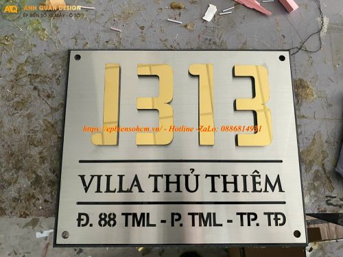 Bảng Biển Số Nhà Inox