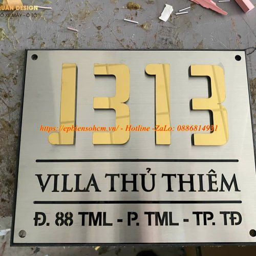 Bảng Biển Số Nhà Inox