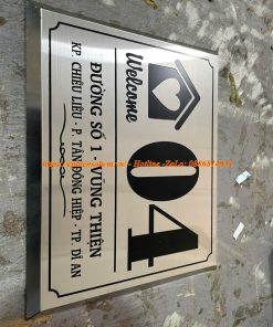 Biển số nhà inox ăn mòn