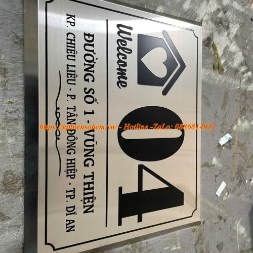 Biển số nhà inox ăn mòn