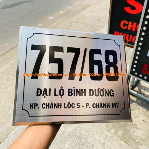 Biển số nhà inox ăn mòn