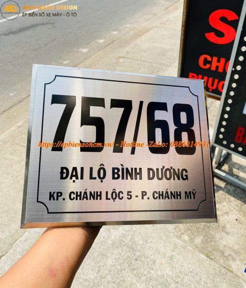 Biển số nhà inox ăn mòn