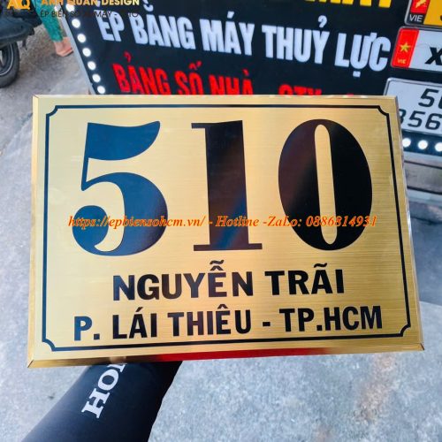 Biển số nhà inox ăn mòn