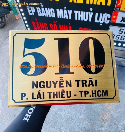 Biển số nhà inox ăn mòn