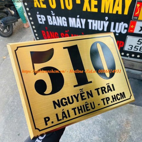 Biển số nhà inox ăn mòn